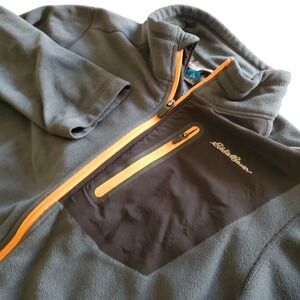 Eddie Bauer First Ascent Mens Medium Fleece Full Zip Jacket Blue